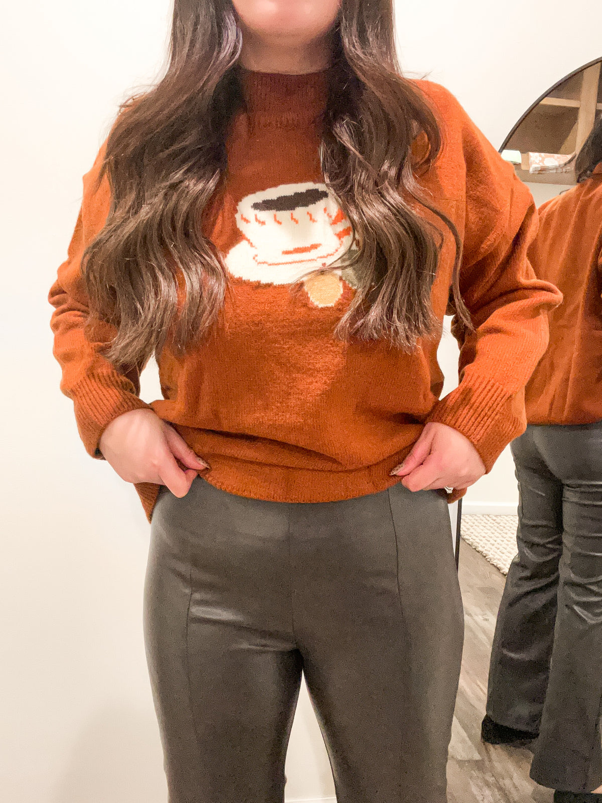 The Sloane Faux-Leather Kick Flares