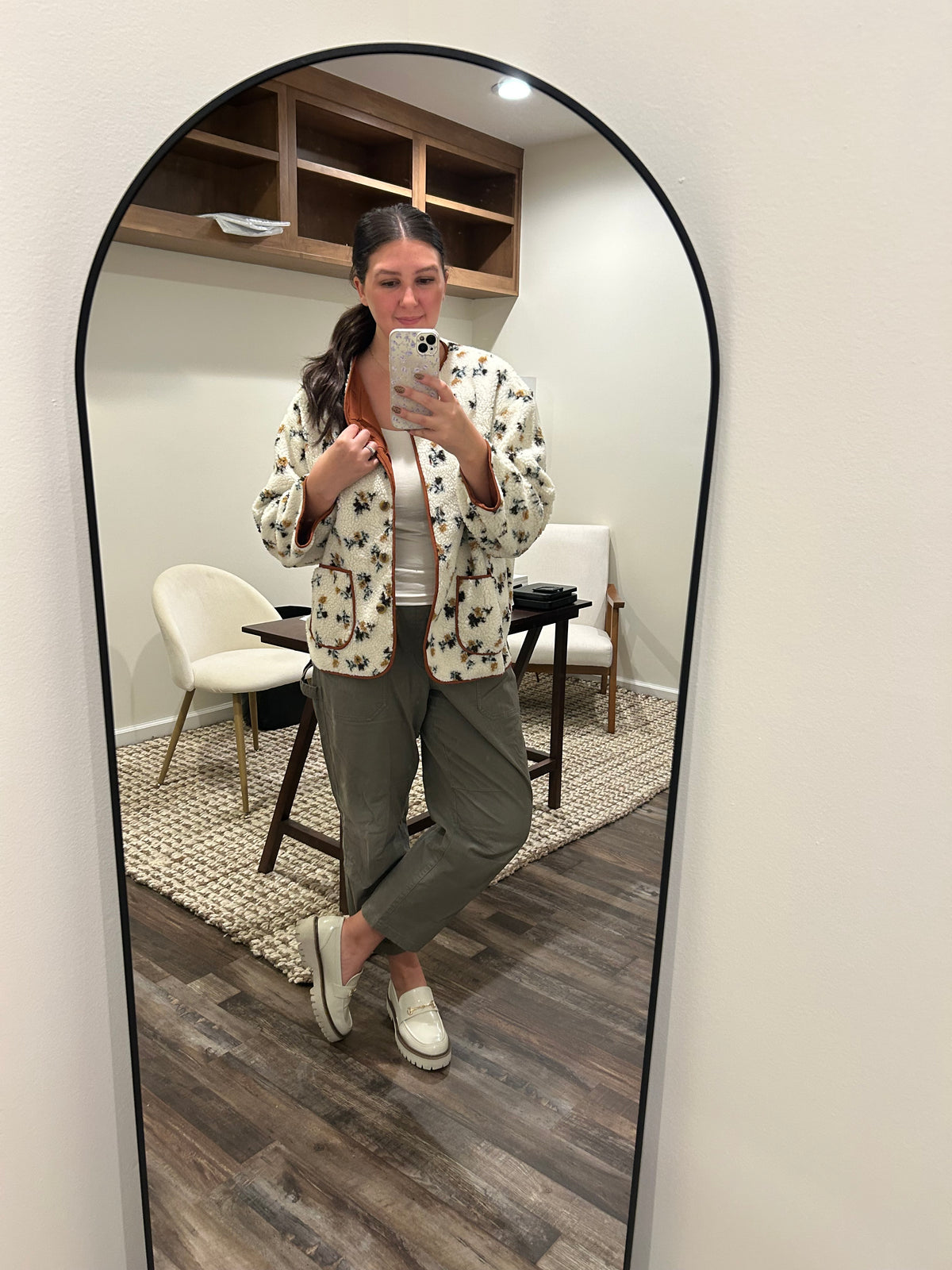 The Everly Floral Sherpa