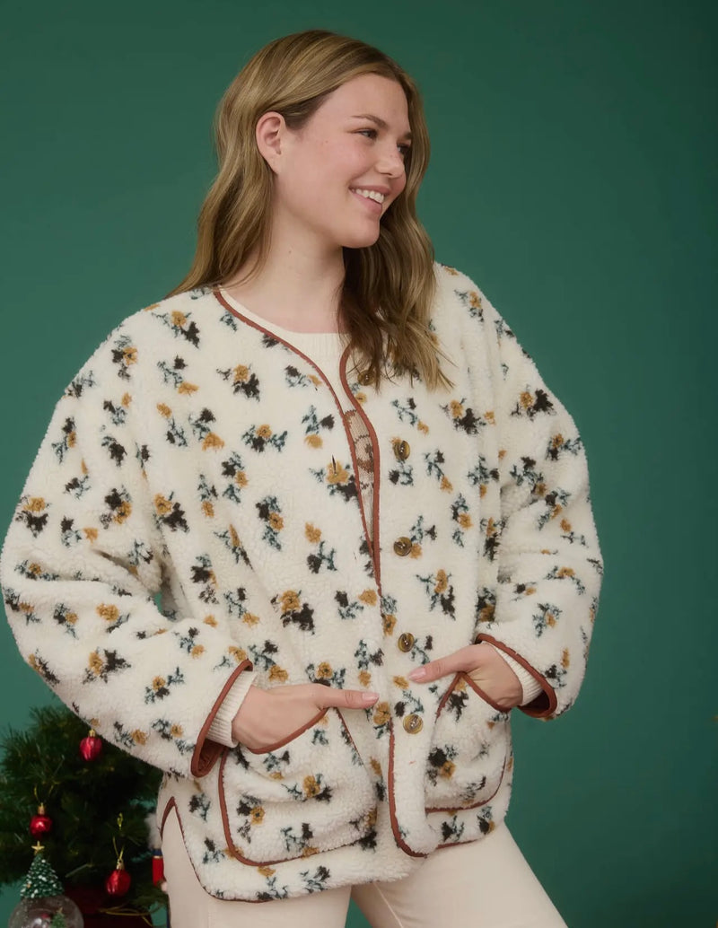 The Everly Floral Sherpa