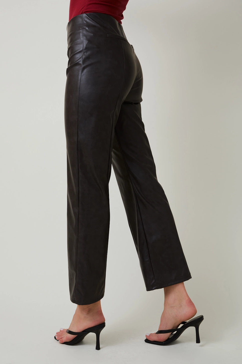 The Sloane Faux-Leather Kick Flares